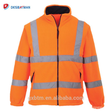Venta al por mayor personalizada Hi Vis Workwear Clothes clase 3 alta visibilidad invierno construcción seguridad trabajo chaqueta con rayas reflectantes